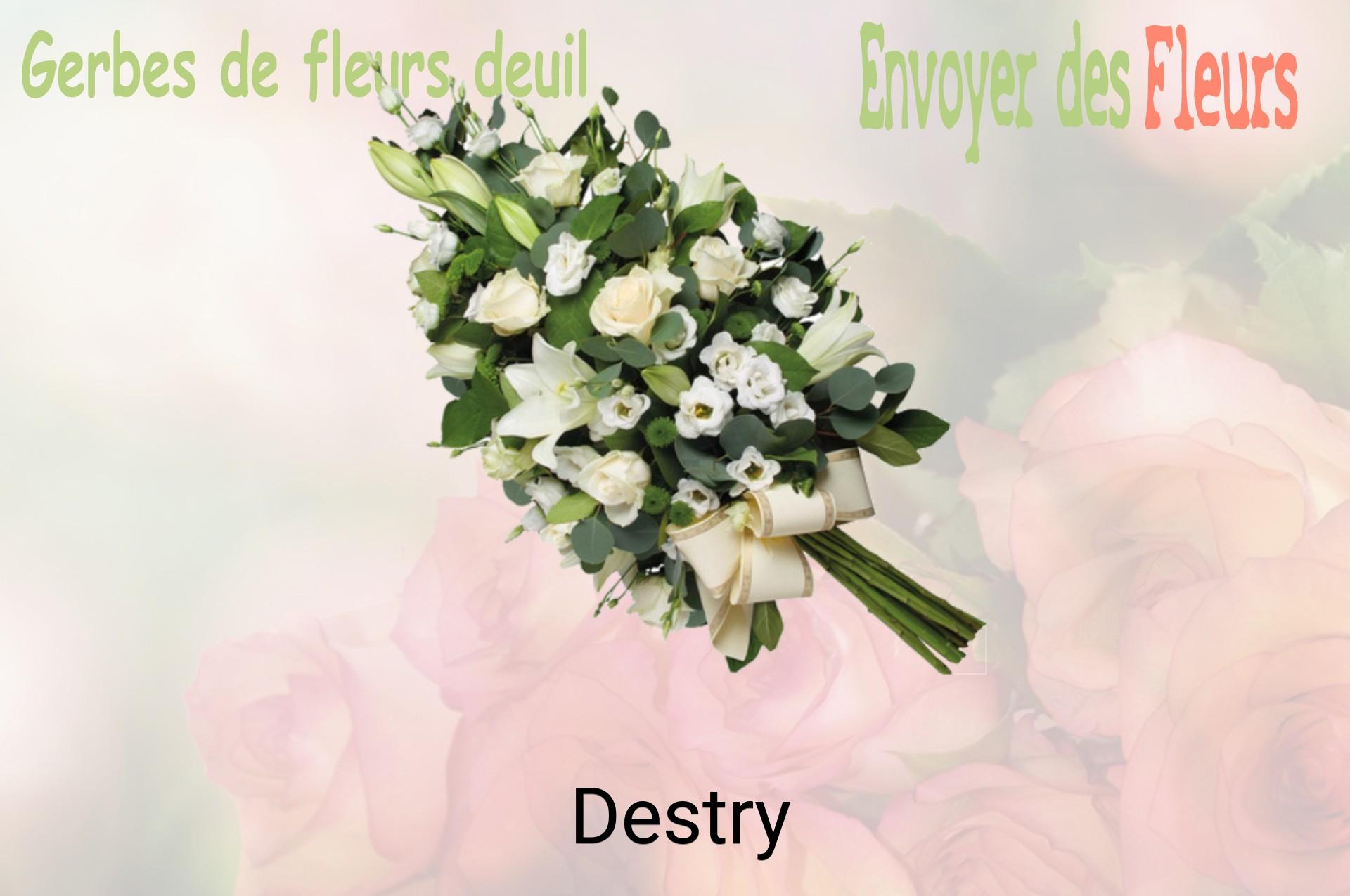 Gerbe de fleurs de deuil livrée à Destry